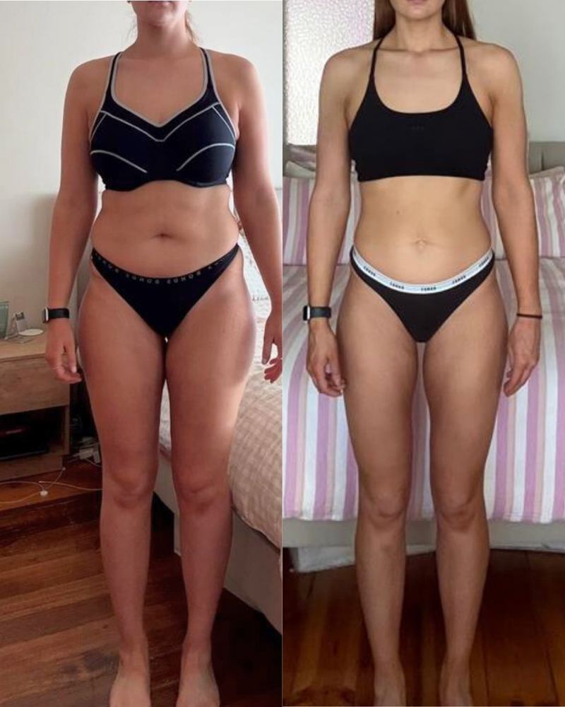 Peake Girls client muscle building transformation